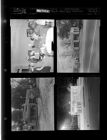 Room Full of People; Shell Gas Station (4 Negatives) 1950, undated [Sleeve 9, Folder a, Box 20]
